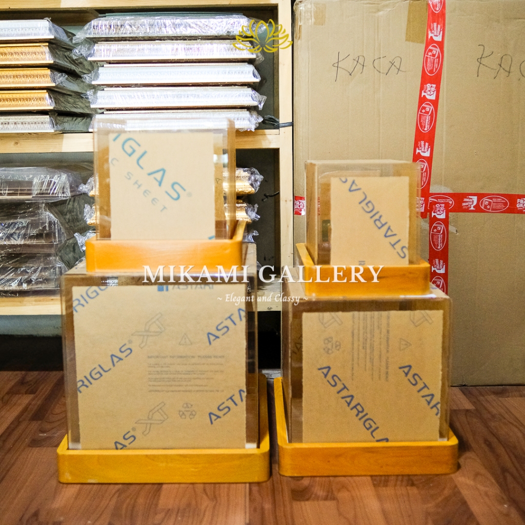 Kotak Hantaran Akrilik  / Kotak Akrilik seserahan Baki Kayu TERBARU / Baki Kayu Rustic