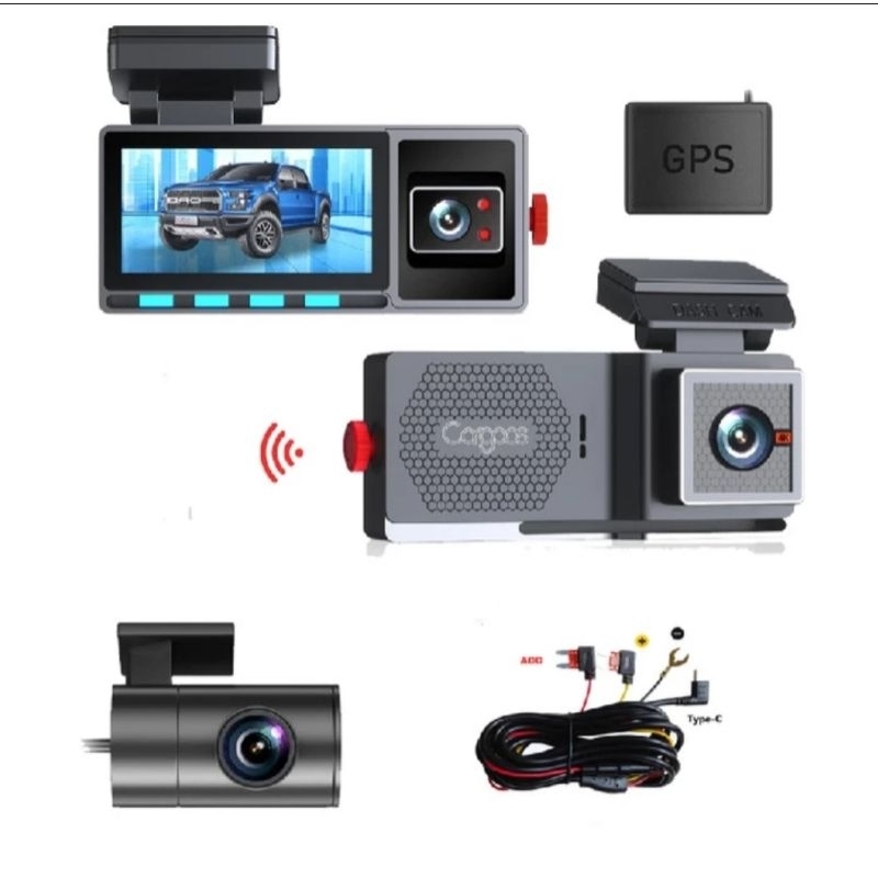 Cargoos Mirai 3C Dashcam 3 Kamera 4K+1080P WiFi GPS ADAS G-Sensor