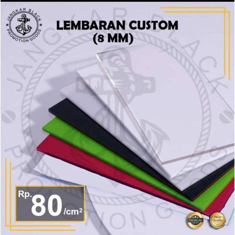 

8mm Akrilik Acrylic Lembaran Bening Potongan Custom
