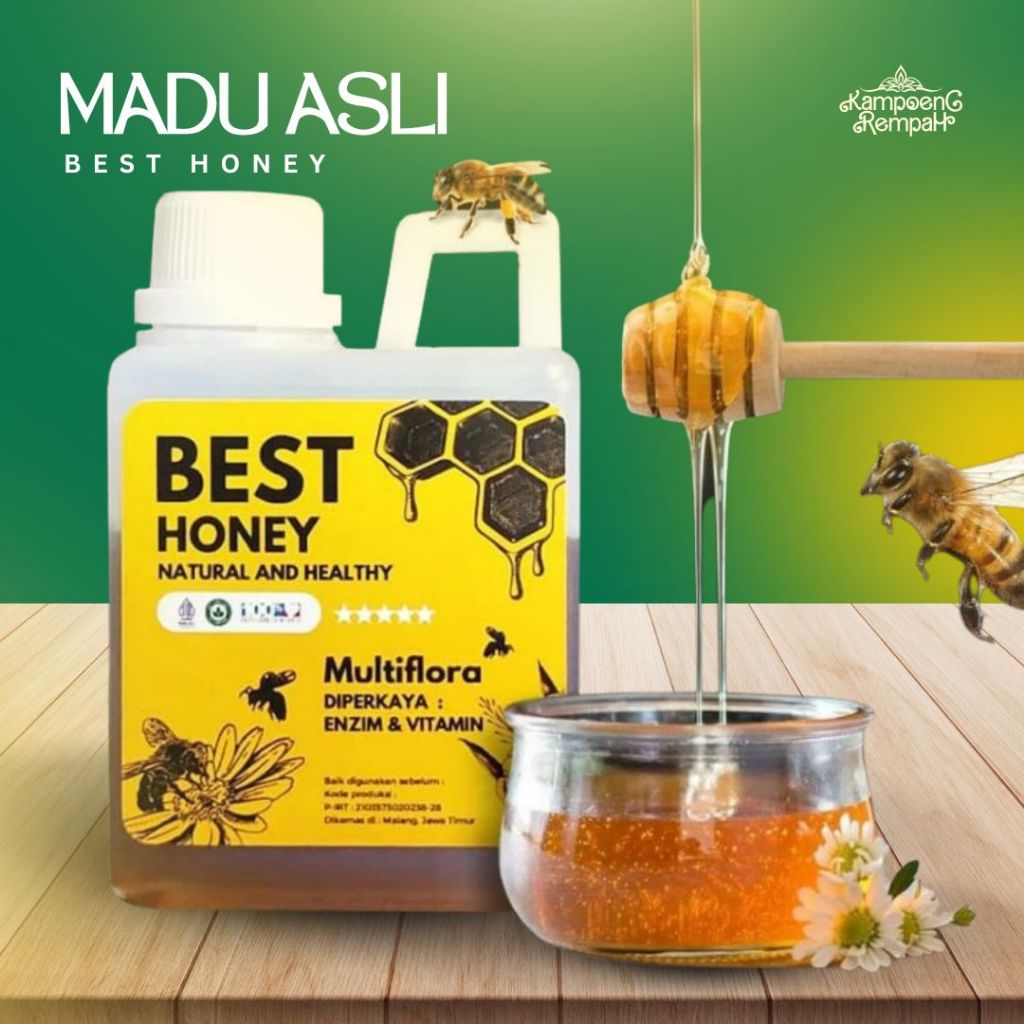 

Best Honey Madu Multiflora Asli Original Organik Tanpa Campuran 1 KG / 500 GR