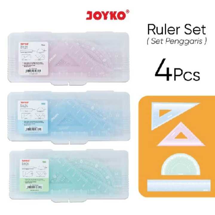 

Ruler Penggaris Joyko RL-PS3 1 Set 4 Pcs PASTEL COLOR