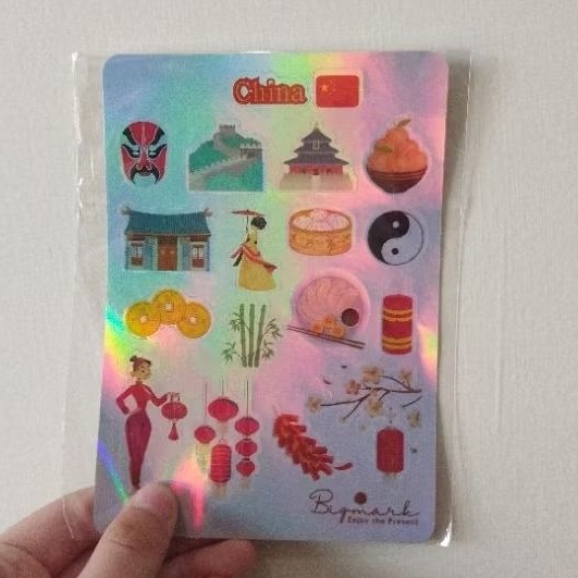 

Sticker Negara China varian A Warna Silver Rainbow