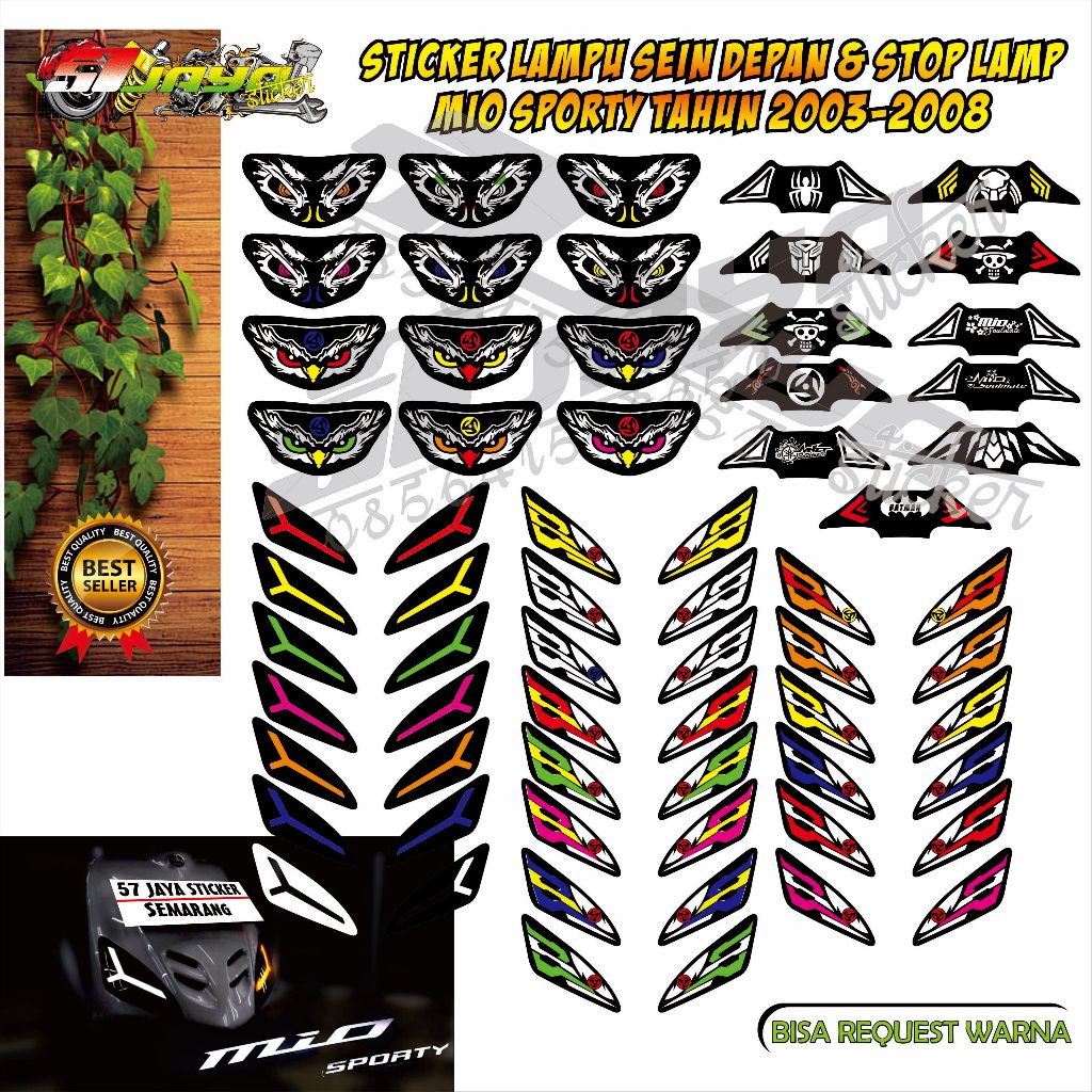 Sticker Stiker Lampu Mata Elang, Sein & Stop Lamp Mio Sporty Tahun 2003 - 2008 / MIO SPORTY / MIO 20