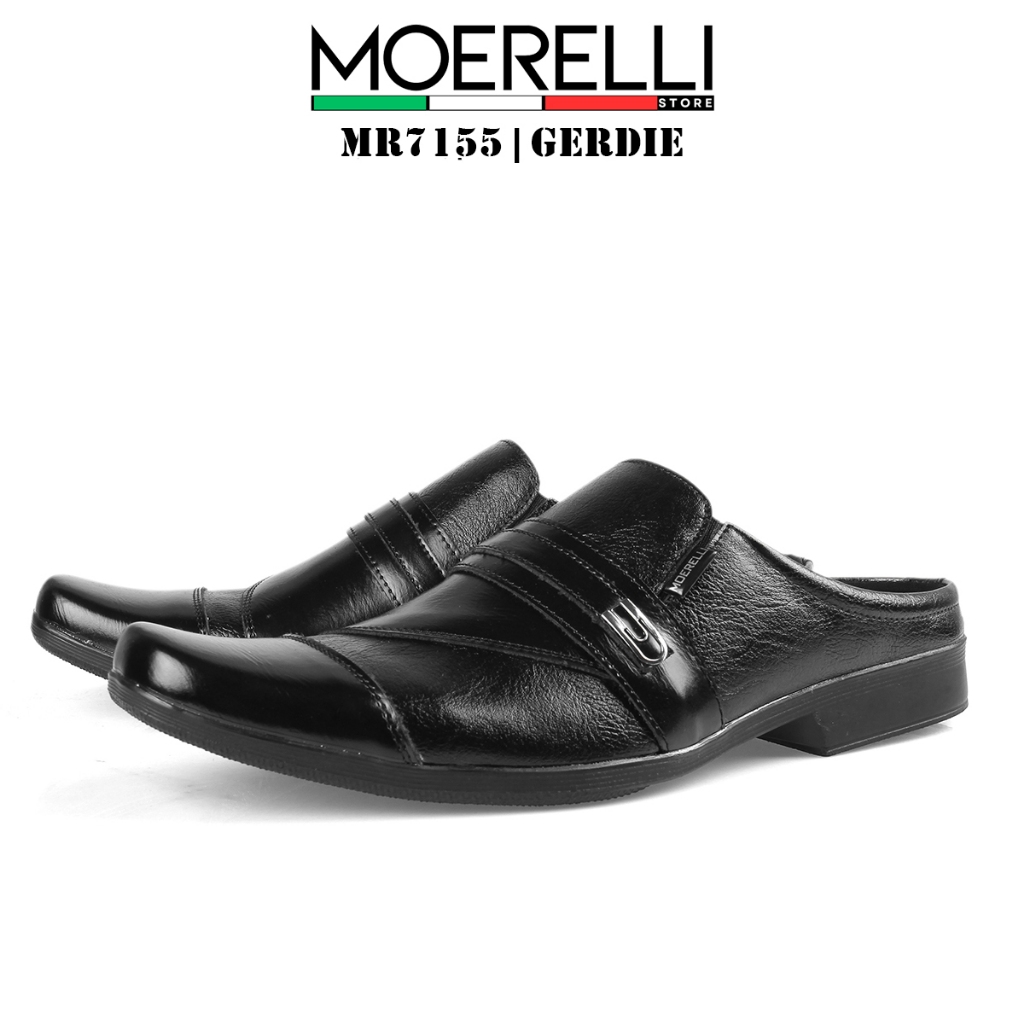 Sandal Sepatu Pria Selop Laki laki Bustong Cowok Pansus Putih Tutong - Moerelli
