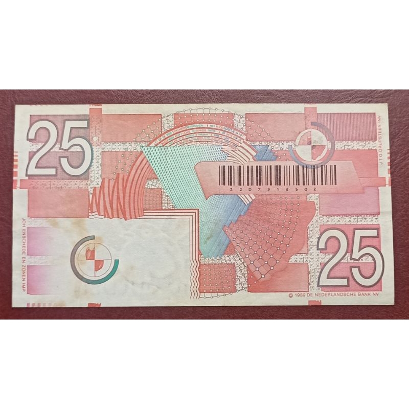 UANG BELANDA 25 GULDEN