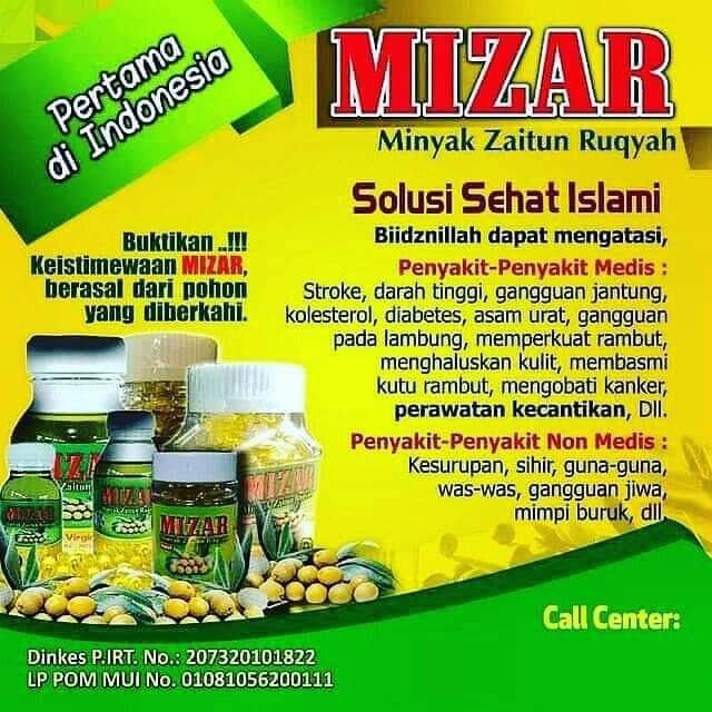

Mizar Minyak Zaitun Ruqyah menjauhkan Sihir dan Pengaruh Jin Dalam Tubuh Kapsul dan Cair 75 kpsl