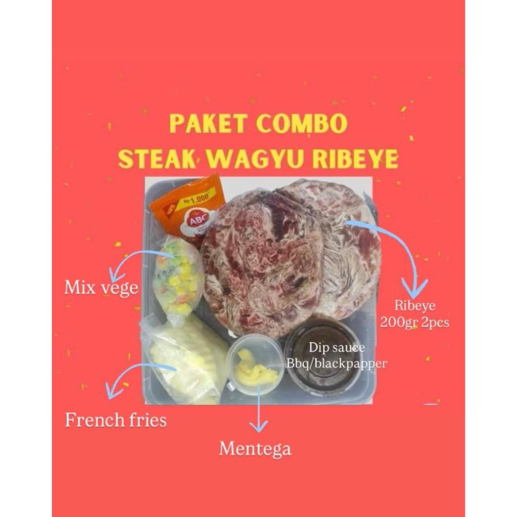 

PAKET DOUBLE STEAK WAGYU RIBEYE / stak wagyu ribeeye paket