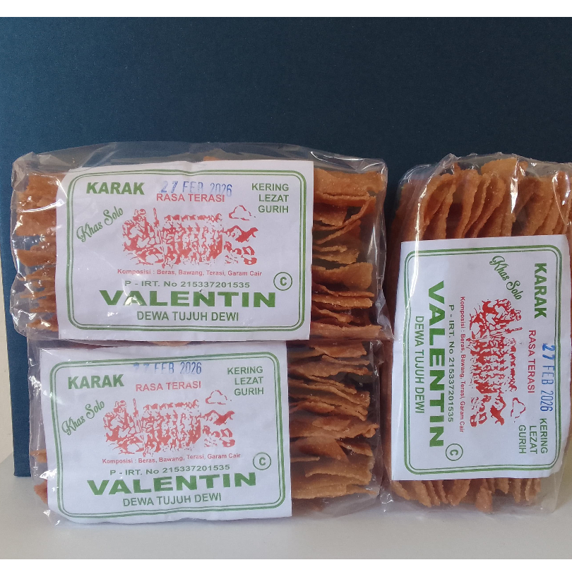 

Yalaku - Karak Mentah Valentin Solo rasa terasi//Karak khas solo rasa terasi//Karak Valentin Mentah Rasa Terasi