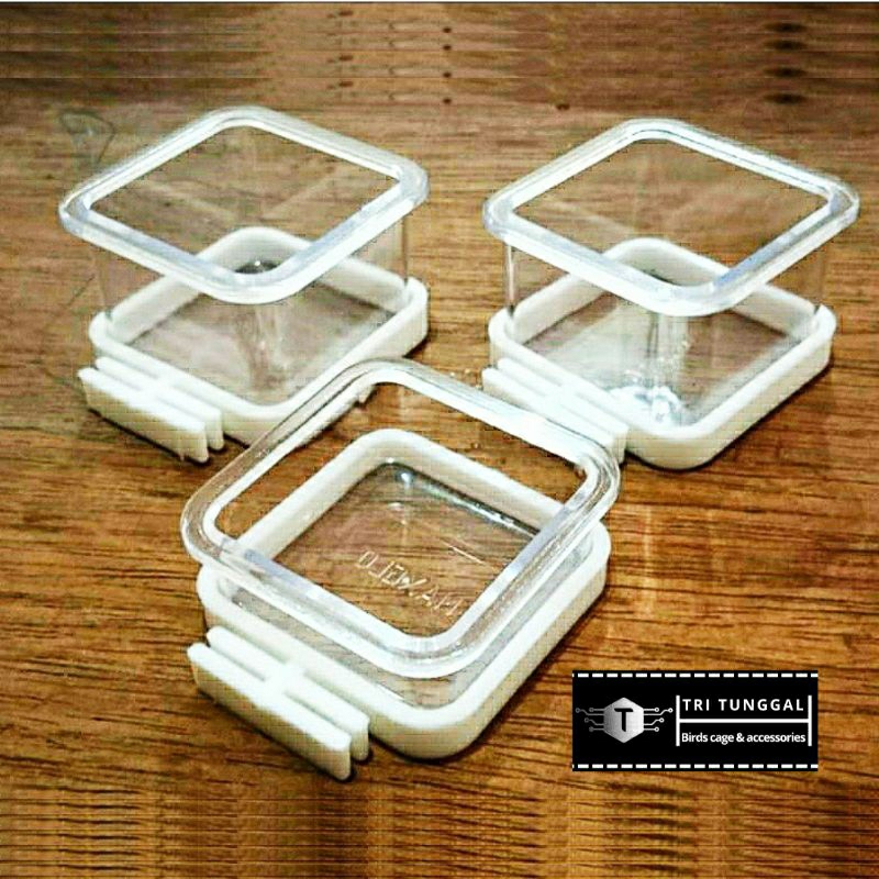 cepuk maxglo kotak isi 3 cepuk wadah makan minum burung cangkir burung