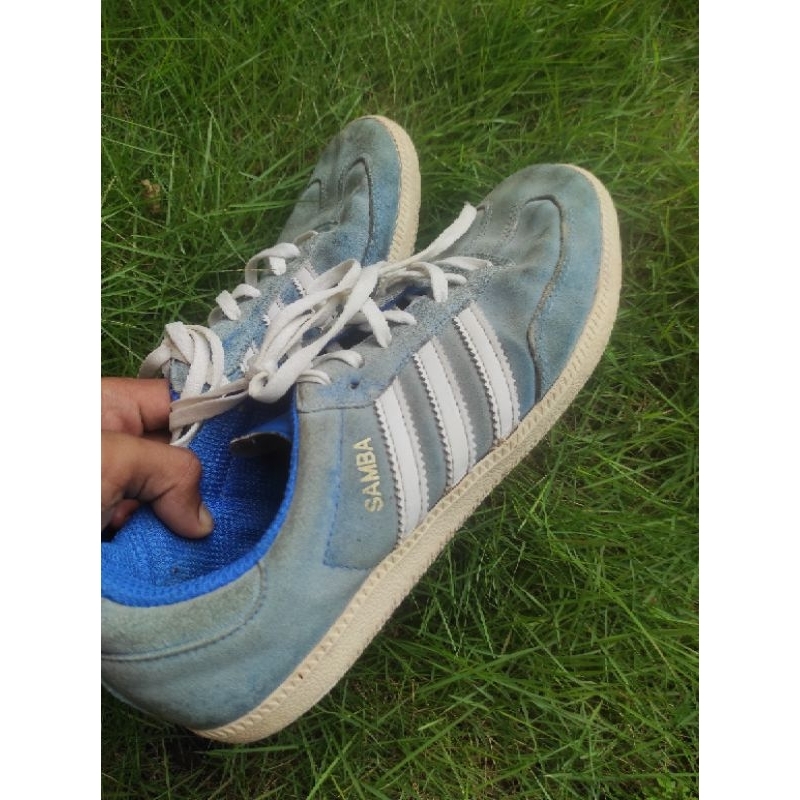 SEPATU ADIDAS SAMBA, ICE BLUE OLD (ORIGINAL SECOND)