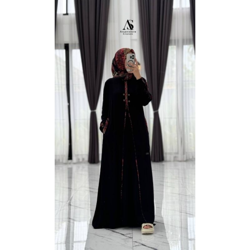 AS Set Hijab Merah Maroon