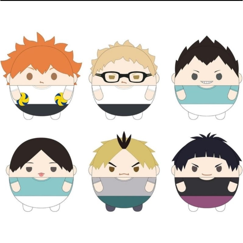 [SET BOX - 6 CHARA] HAIKYUU HAIKYU HQ HAIKYUU FUWAKORORIN MASCOT VOL.9 FUWA HINATA SHOYO TSUKISHIMA 