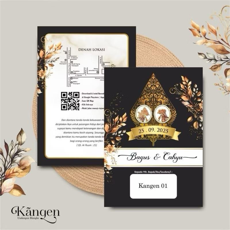 PU Cetak Undangan Pernikahan FREE FOTO kangen 01 & kangen 02 | Kode : Kangen
