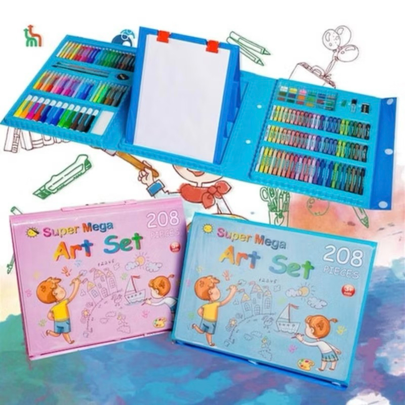 

Mega Crayon Art Set 208 PCS / Alat Menggambar Mewarnai Anak / Alat Melukis / Pensil Warna / Pensil Krayon Anak