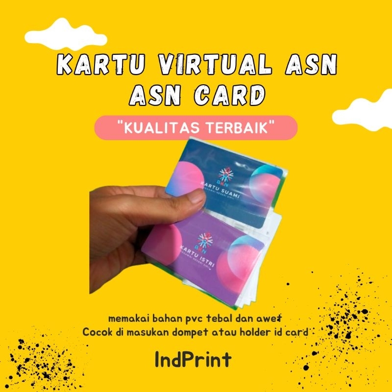 

Cetak Kartu Virtual ASN, ID Card ASN, Bahan PVC Premium Tebal, bisa satuan