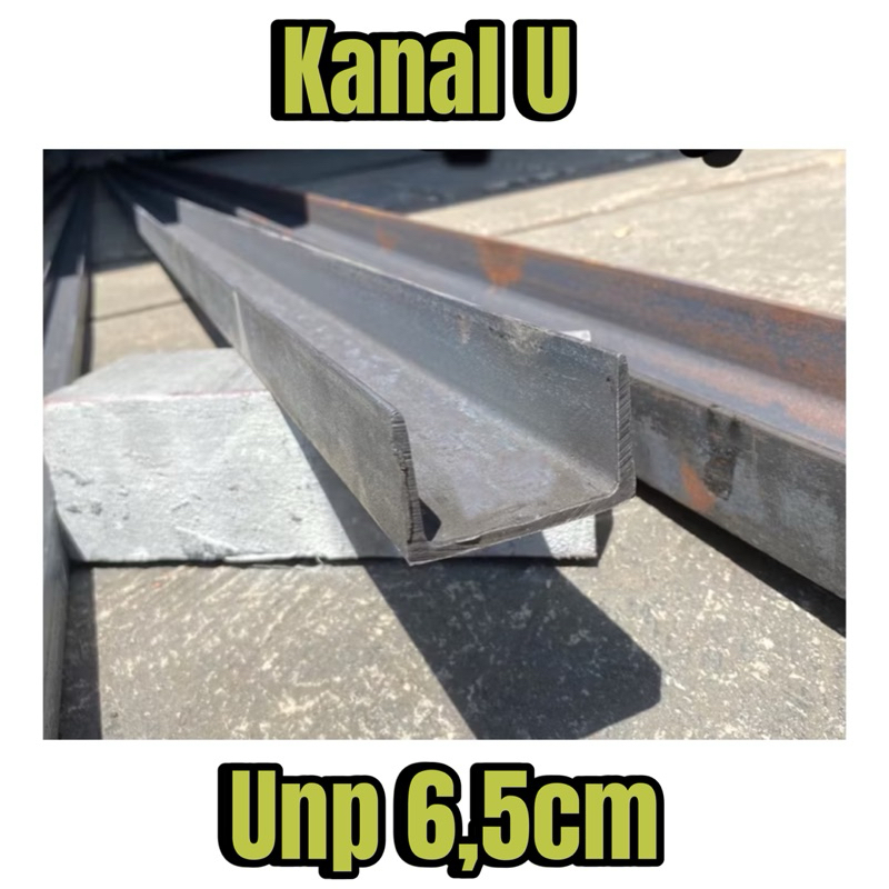 Unp 6,5 , kanal U 65mm .  Besi baja Unp multifungsi , ukuran tersedia mulai 10cm sampai 70cm