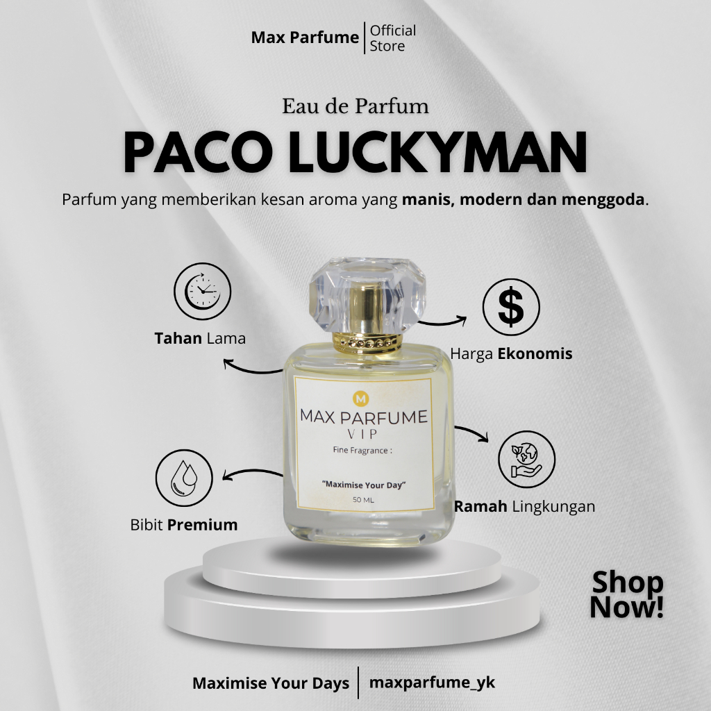 Max Paco Luckyman Parfum EDP Unisex Tahan Lama