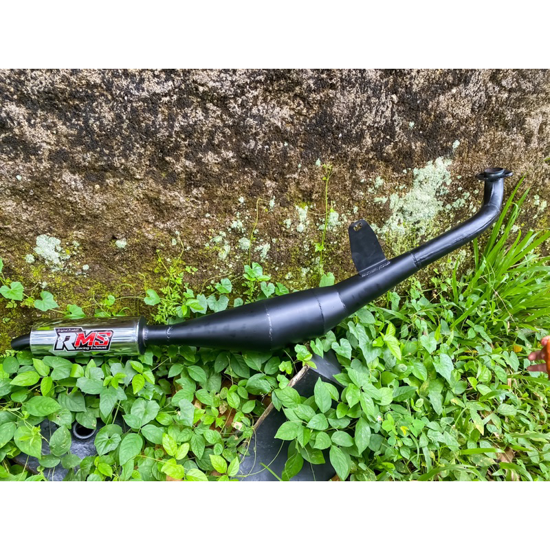 Knalpot 2tak Standar Racing Alfa HITAM CROOM