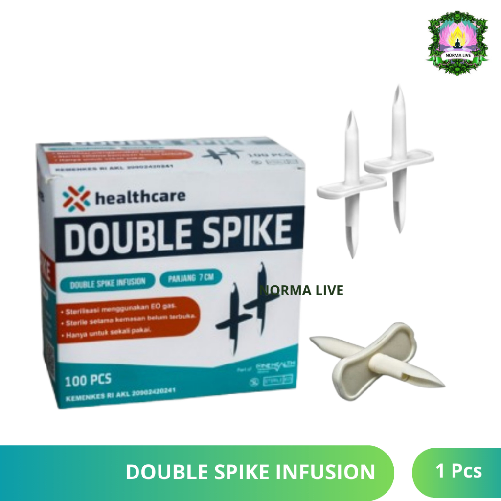 Cod Dobel Spike Infusion Set Healthcare Alat Penusuk Botol Cairan Infus Nacl 10 Pcs
