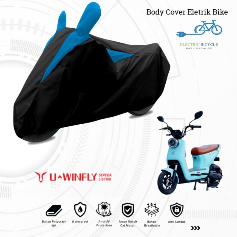 KODE V15F sarung pelindung body MOTOR LISTRIKSEPEDA LISTRIK bahan 1 Anti Air premium