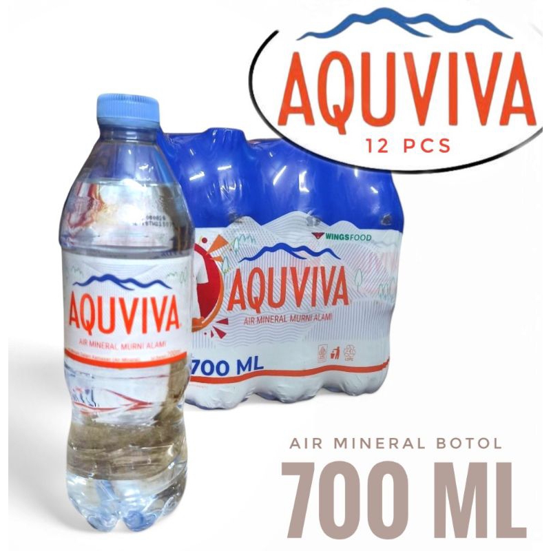 

Aquviva botol 700ml air mineral khusus kurir instan 12Pcs