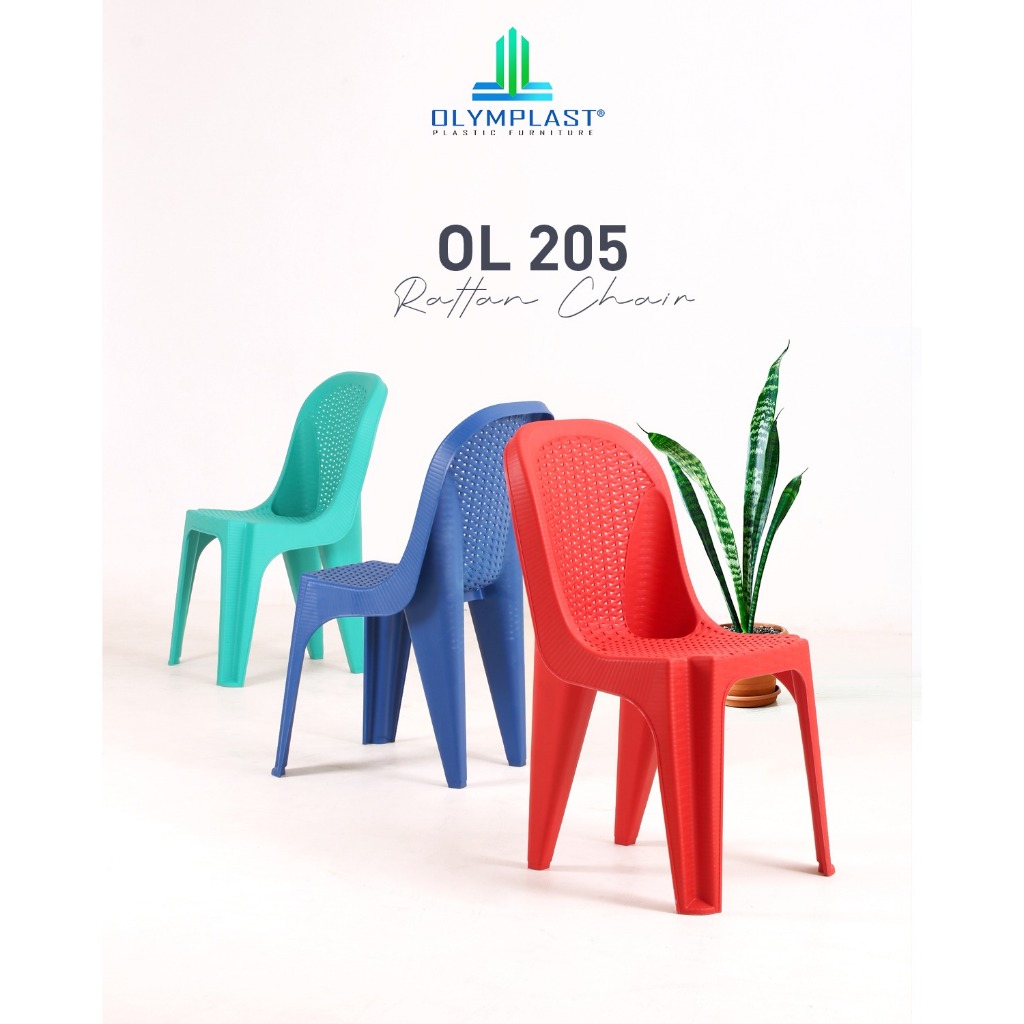 Kursi Plastik Ratan Olymplast,/kursi plastik sandaran/Kursi Makan/Kursi Cafe/OL 205