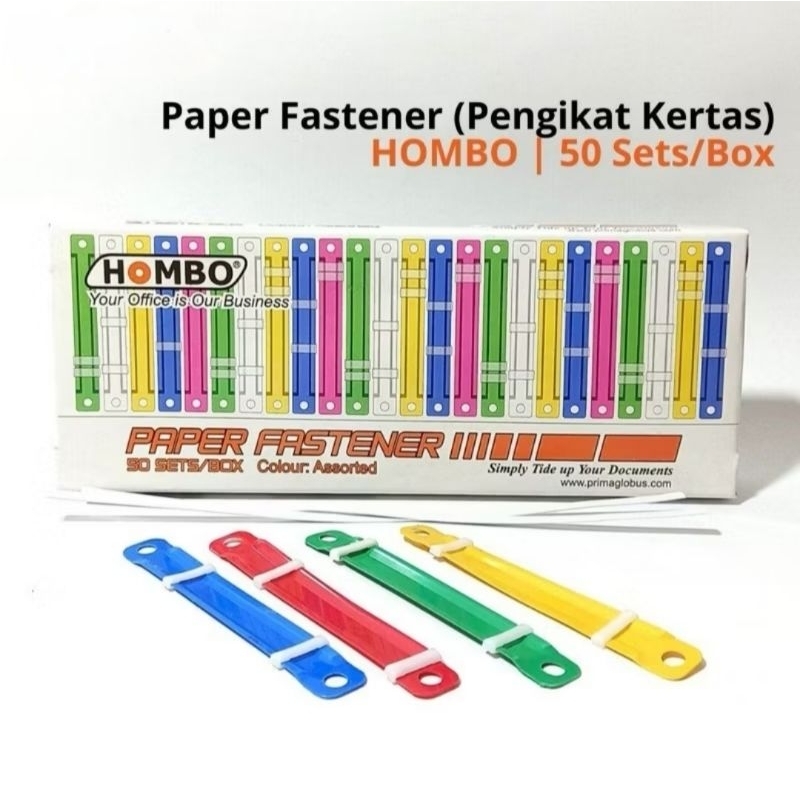 

Paper Fastener / Acco / Pengikat kertas Hombo (1 box isi 50 sets)