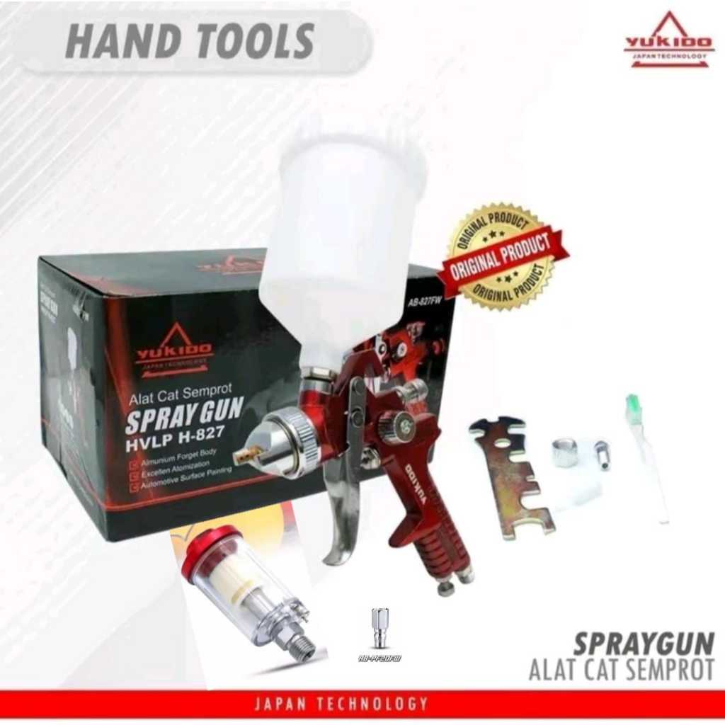 ALAT Semprotan CAT SPRAYGUN HVLP NOZLE 1.4 KAPASITAS TABUNG 600CC SEMPROTAN CAT HVLP ORIGINAL YUKIDO