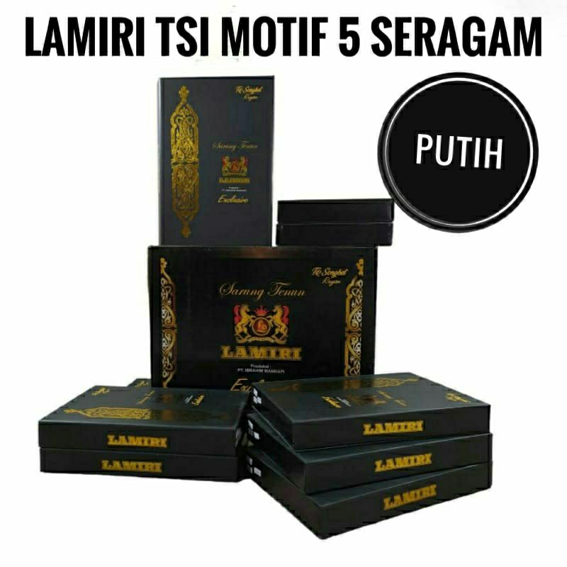 Sarung Lamiri TSI motif 05 Putih Seragam Ecer Grosir SN