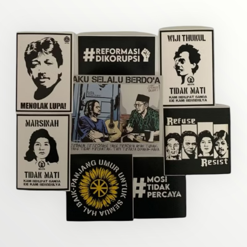 

Sticker Pack Reformasi Dikorupsi, Panjang Umur Hal-Hal Baik, dll
