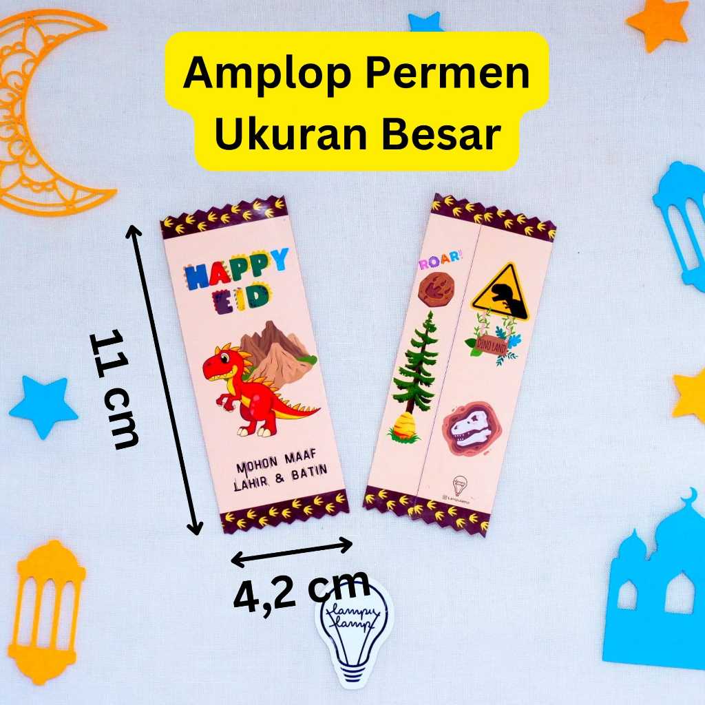 

Amplop Lebaran 2025 Unik Permen Viral Ukuran Besar Angpau Karakter Lucu Hewan Dino Unicorn - 10pcs