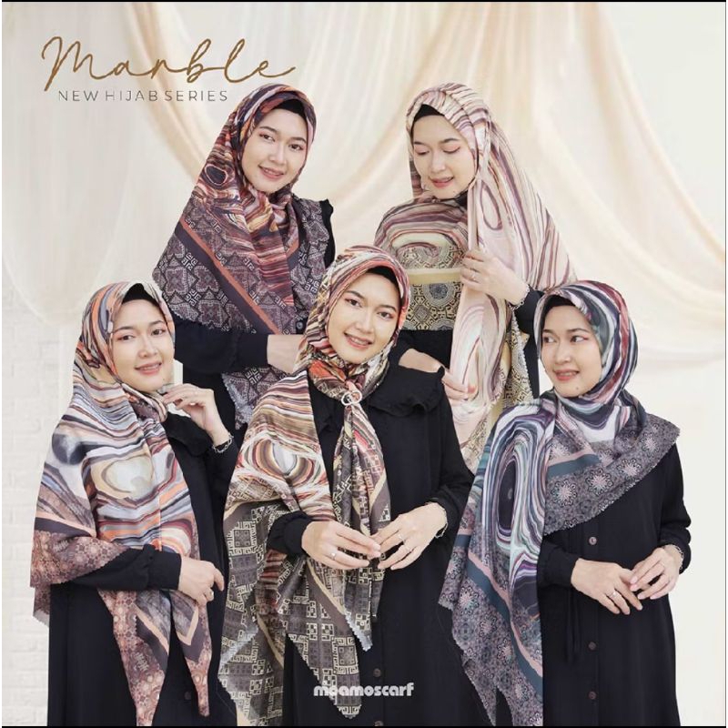 Hijab l Kerudung Segi Empat Jumbo Jilbab Syar''i Ukuran 140x140 Motif