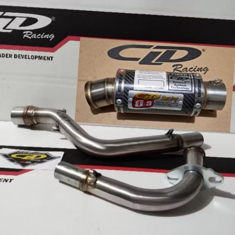 Knalpot Racing Honda Beat, Scoopy Karbu FI, Genio, Beat Deluxe, by CLD type C3 Bulat Carbon Fiber