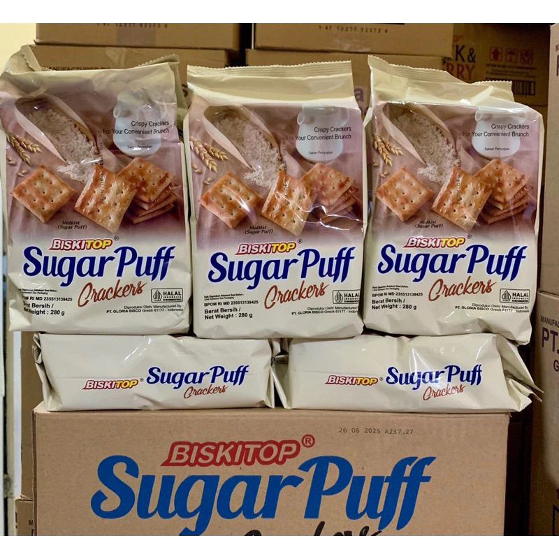 

Biskitop Sugarpuff harga kartonan isi 12