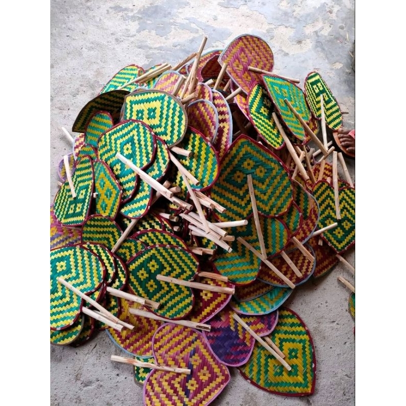 Souvenir Pernikahan Kipas Tangan / Kipas Anyaman Bambu / Kipas Bambu