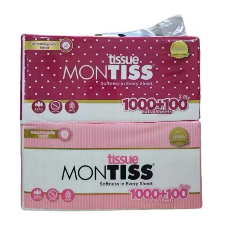 Tissue Facial Montiss 1000 gr - Tissue Muka Lembaran 1000 - Tissue