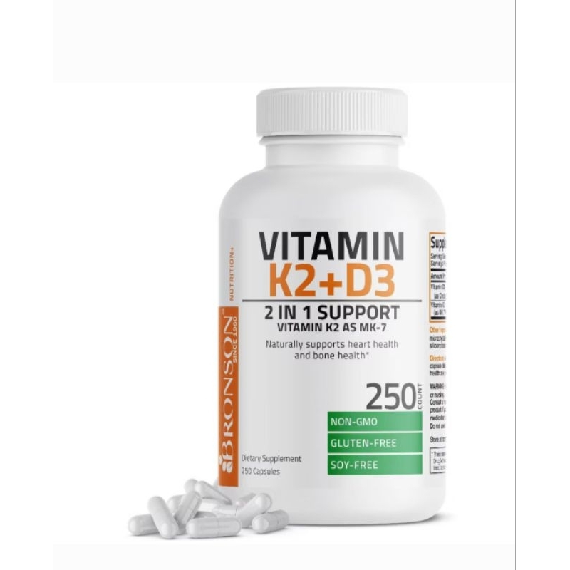 Bronson K2 + D3 5000IU 250 Capsules - Vitamin D3
