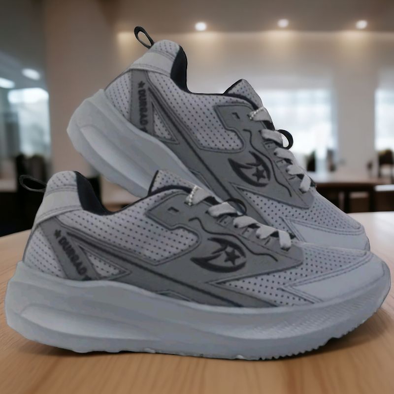 Durgad Sneakers Sepatu Olahraga Abu Treining Sepatu Olahraga Running Sporty Pria Wanita Casual