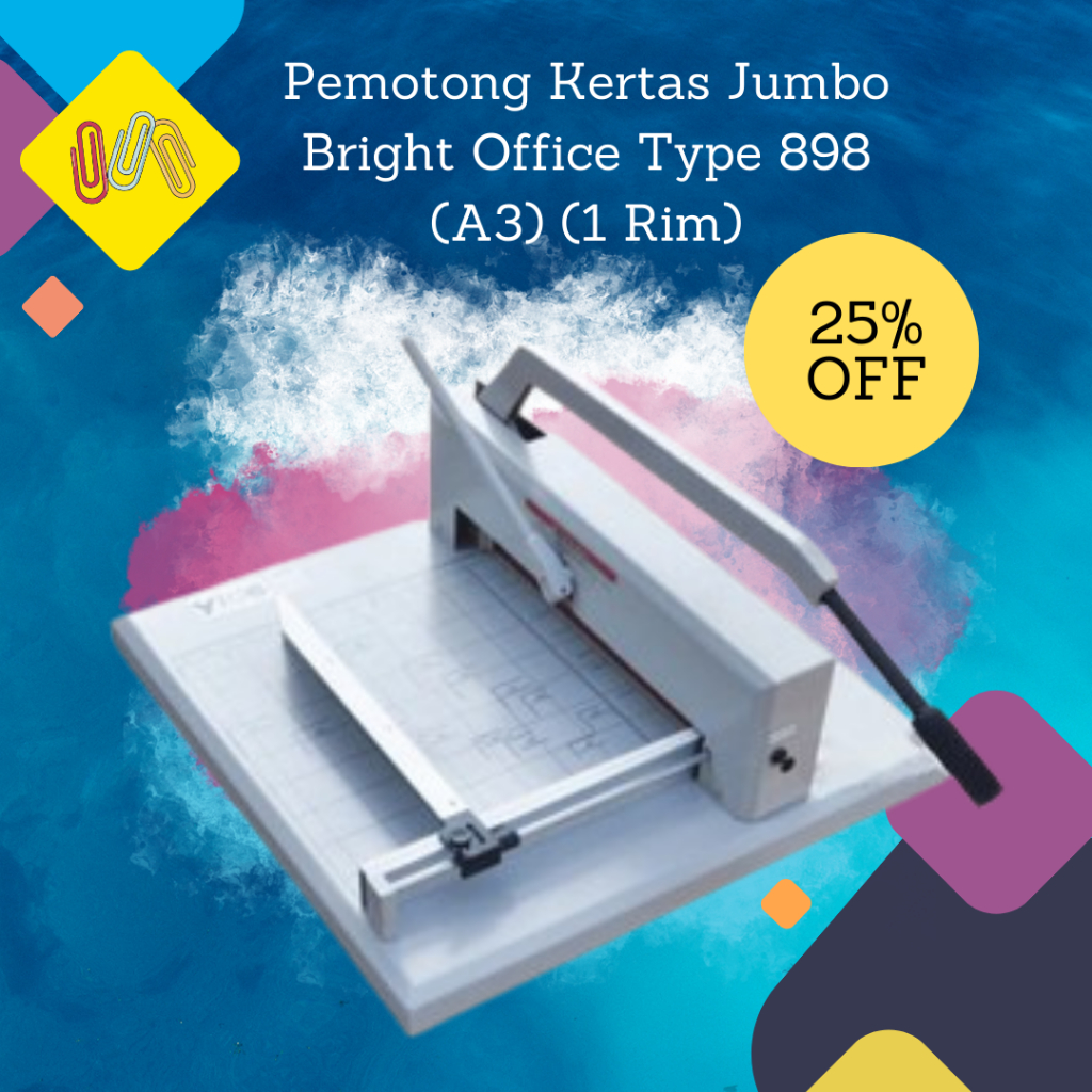 

Heavy Duty Paper Cutter 898 Ukuran A3 / Pemotong Kertas 1 Rim Ukuran A3
