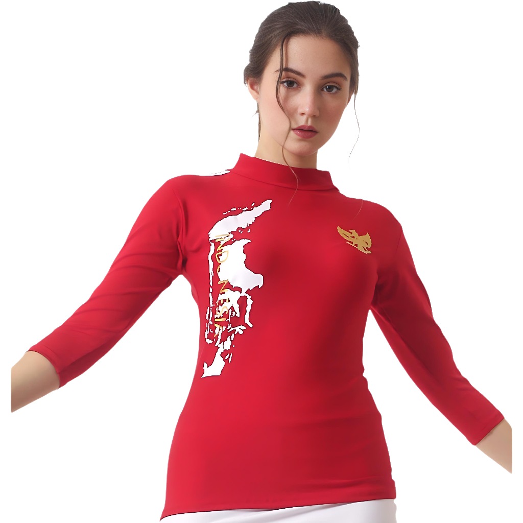 Kaos olahraga Wanita,Atasan Olahraga,Baju merah