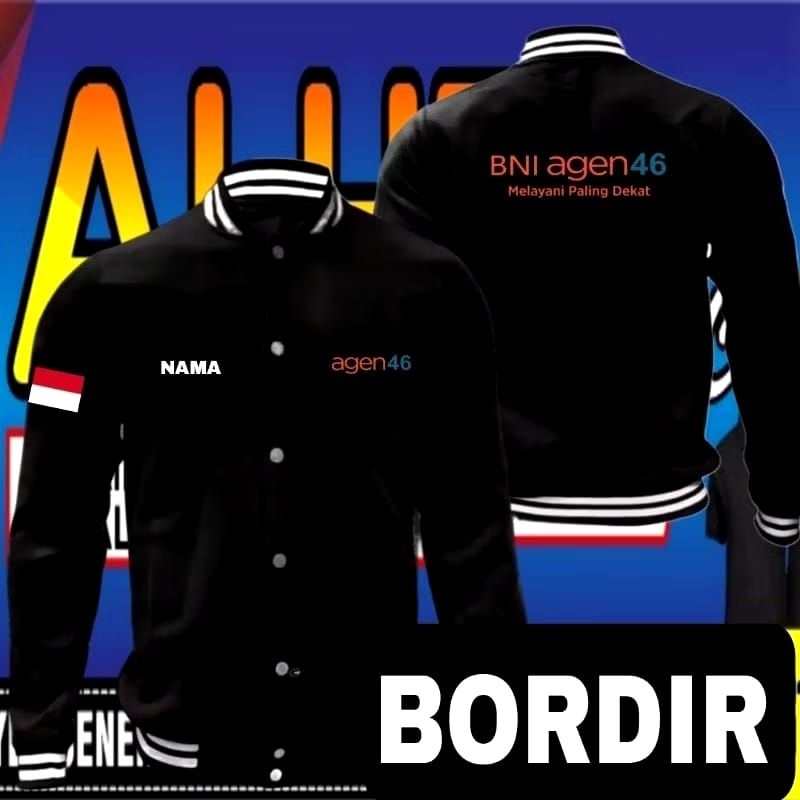 Jaket bordir agen BNI 46 jaket agen BNI 46 jaket baseball agen BNI 46 jaket varsity agen BNI 46 jake
