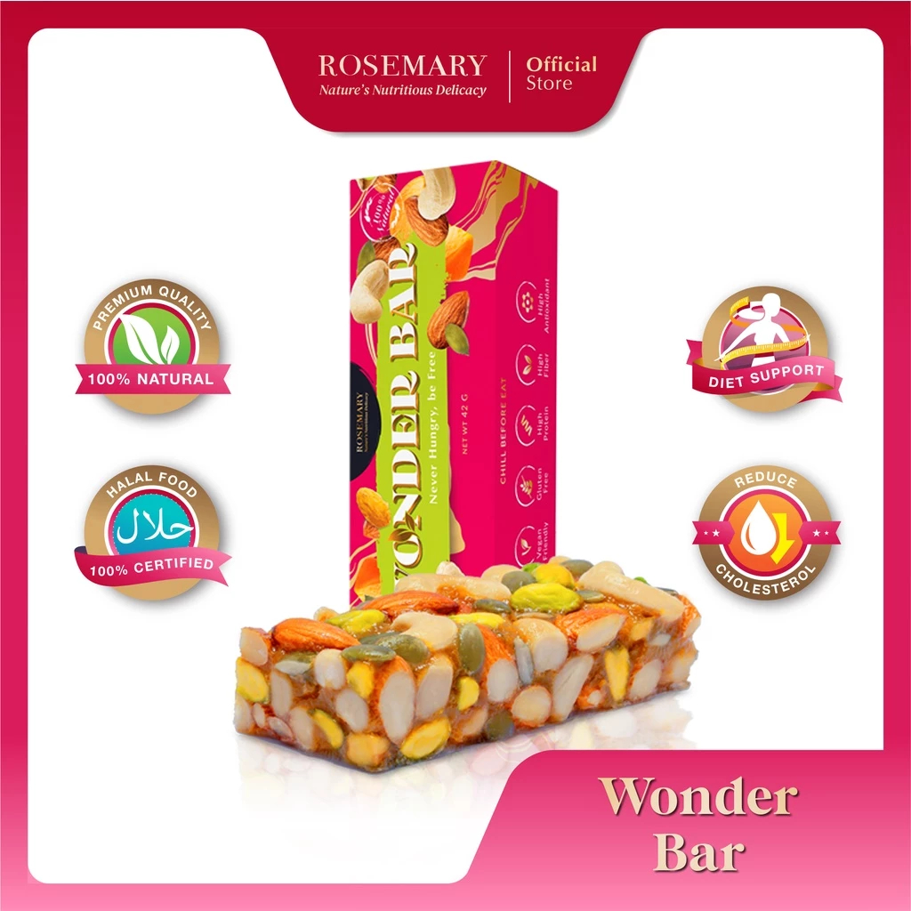 

WONDER BAR 42GR ROSEMARY Nut Bar Artisan Wonderful Taste & Benefit