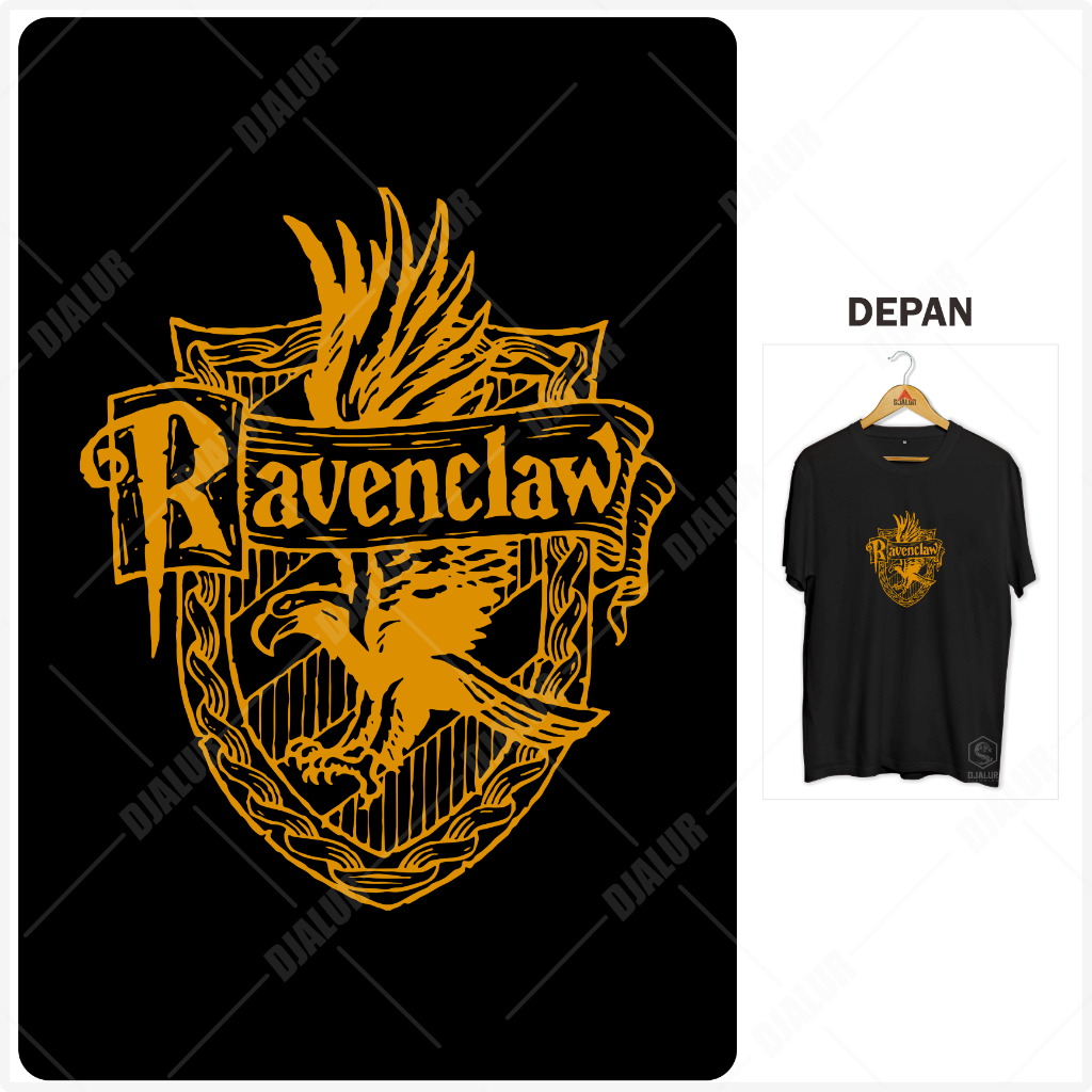 Kaos Ravenclaw Hary Poter Kaos Distro Premium Cotton Combed 30s Djalur Clothing