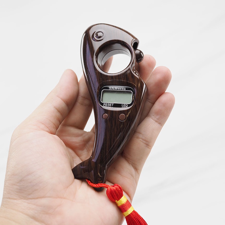 KODE S86Y tasbih digital model kayu led untuk dzikir alat hitung sholat premium
