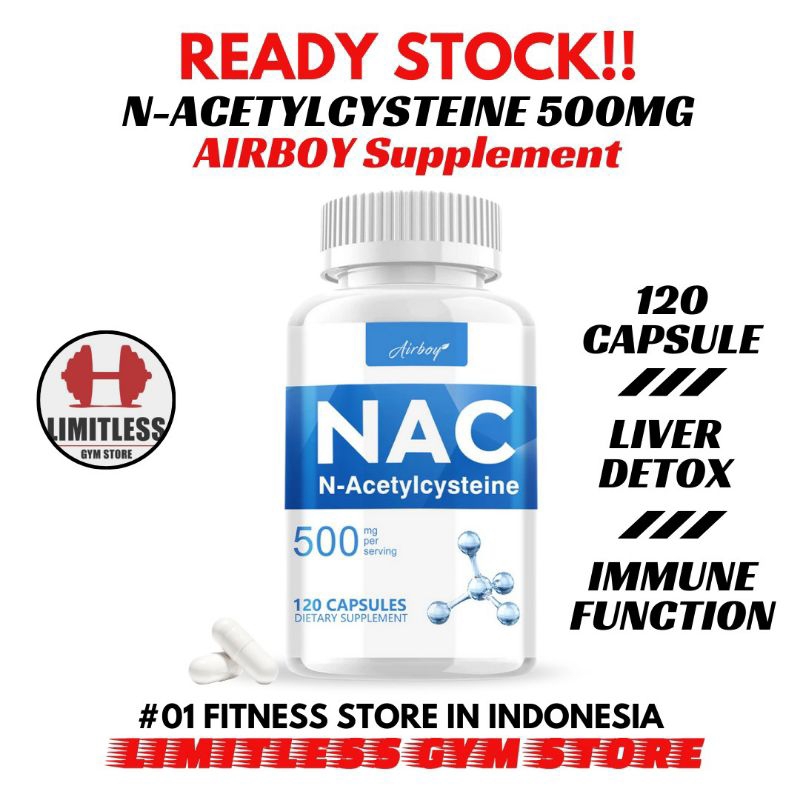 USA NAC Acetyl L-Cysteine 500mg - 120 Kapsul Antioksidan Glutathione L Cysteine