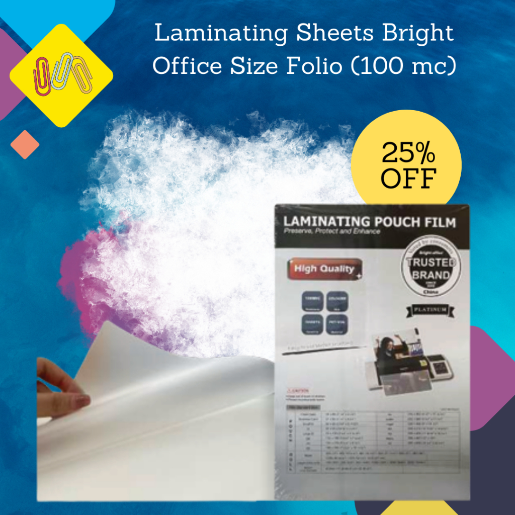 

Plastik Laminating Laminating Sheets Bright Office 100 micron