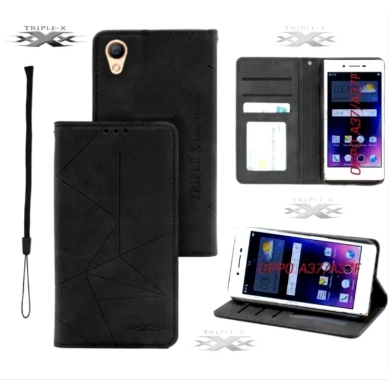 Flip Magnet Casing Oppo A37 / A37F - Casing Flip Cover Wallet Sarung Hp - Casing Dompet Flip Magnet