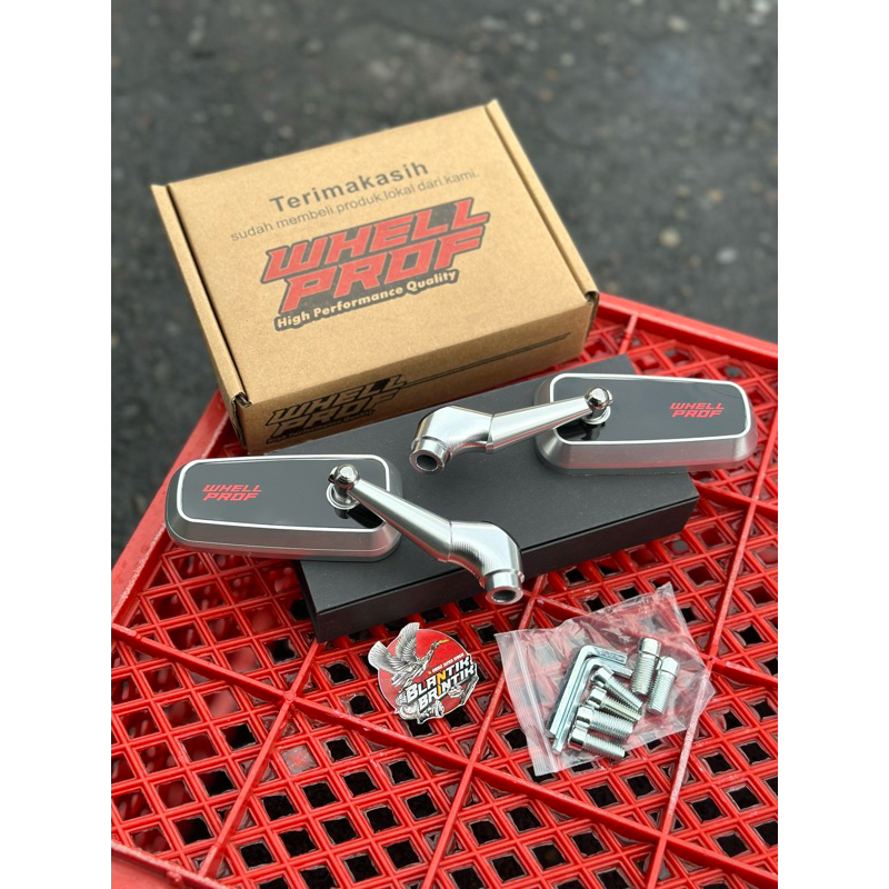 Spion kotak whellprof almunium biled monkey drat 14 honda yamaha cocok untuk cb gl mp tiger matic mi