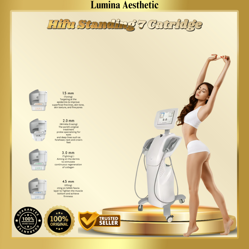 hifu ultra 7D standing perawatan kecantikan awet muda pengencangan wajah dan badan