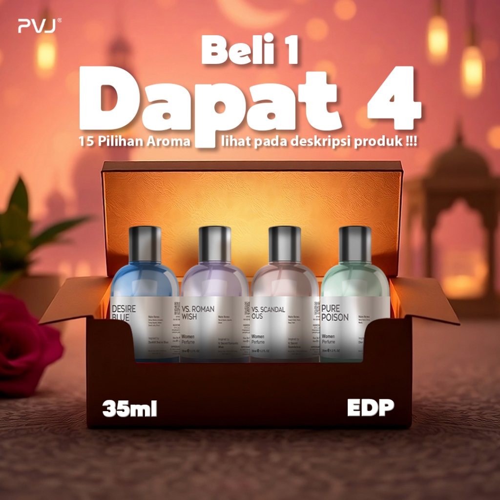 PVJ 99Perfume Paket Hemat Beli 1 Dapat 4 Botol - Eau De Parfume